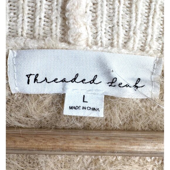 Threaded‎ Leaf Oversized super soft fur knit cardigan 90s preppy - Picture 3 of 7